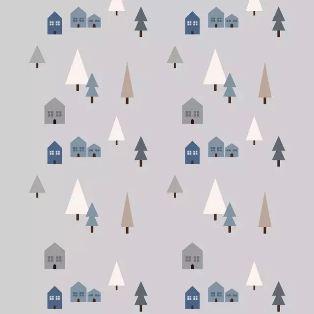 Tischdecke Winter Landschaft Nacht