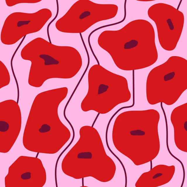 Tischdecke Poppy Pattern Pink