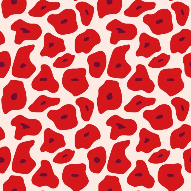Tischläufer Poppy Pattern Red Smal