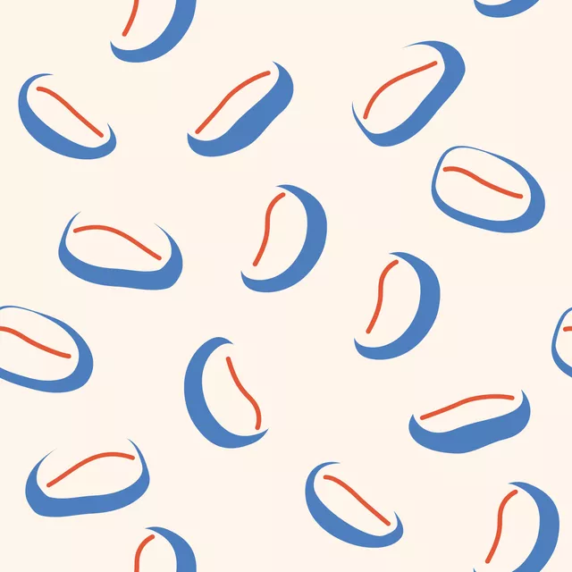 Bodenkissen Coffee Beans Blue