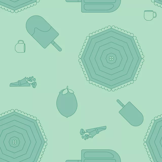 Tischläufer Vintage Pattern Grün