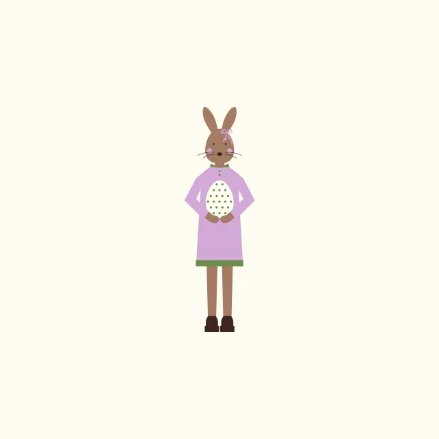 Kissen Osterhase Mädchen