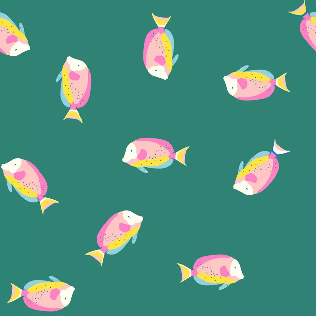 Funky Fisch Pattern green