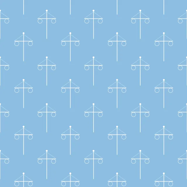 Kissen Maibaum Pattern Blue