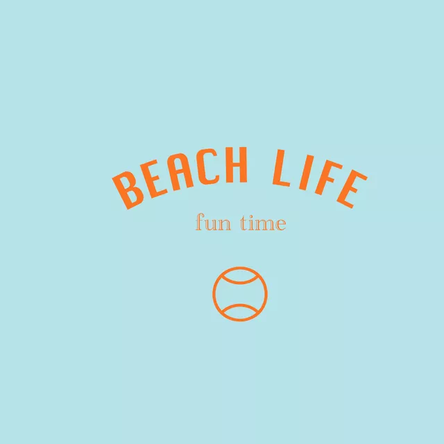 Kissen Vintage Beach Life Blau