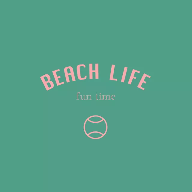 Tischset Vintage Beach Life Grün