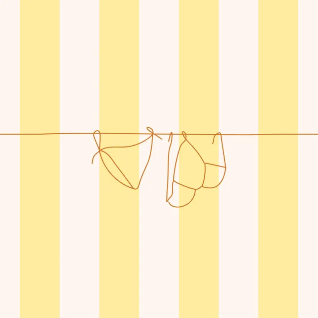 Kissen Bikini Summer Yellow