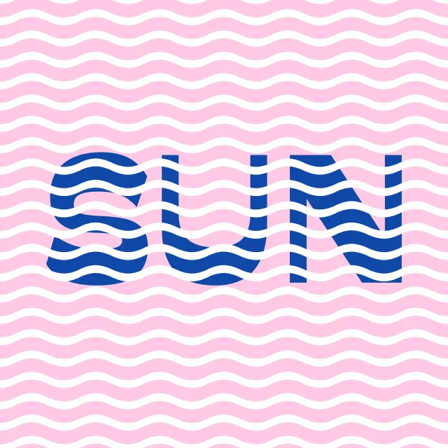 Bodenkissen Sun Waves Blue
