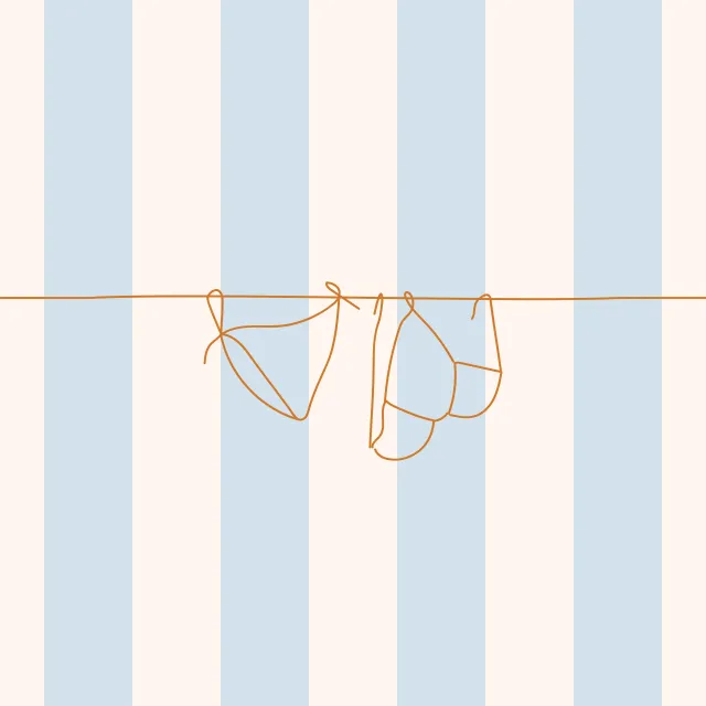 Kissen Bikini Summer Blue