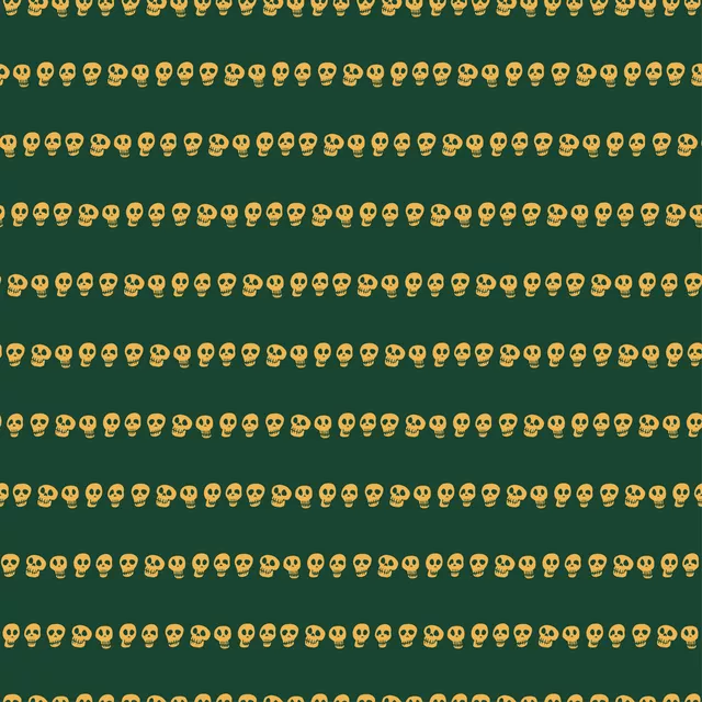 Bankauflage Skull Stripe Green