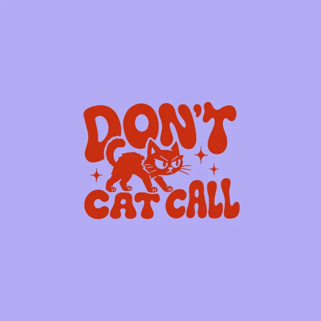 Servietten Don't Cat Call (rot)