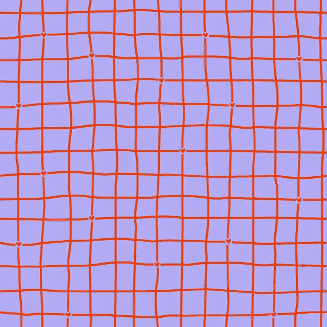 Bettwäsche Grid Pattern Heart