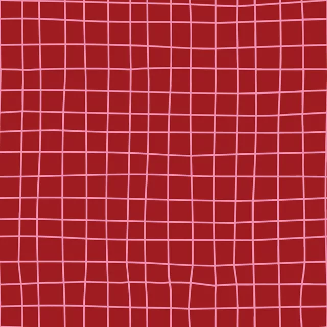 Bodenkissen Wavy Checks Red
