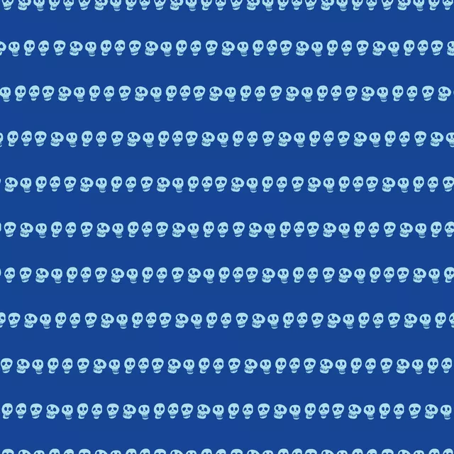 Skull Stripe Blue