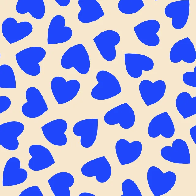 Bettwäsche Blue Heart Pattern