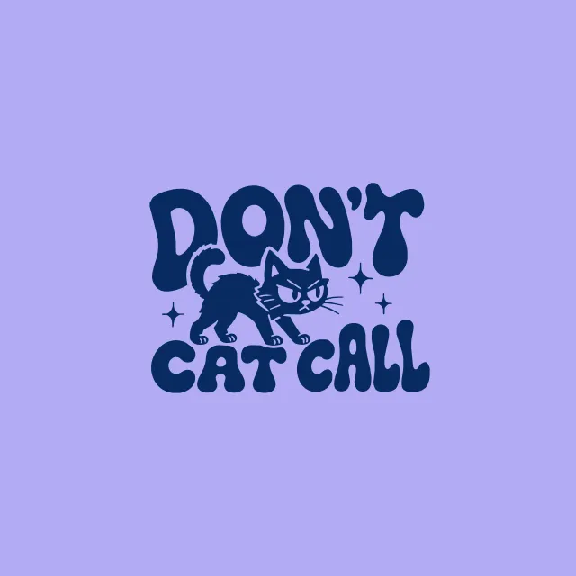 Servietten Don't Catcall“ (Blau)