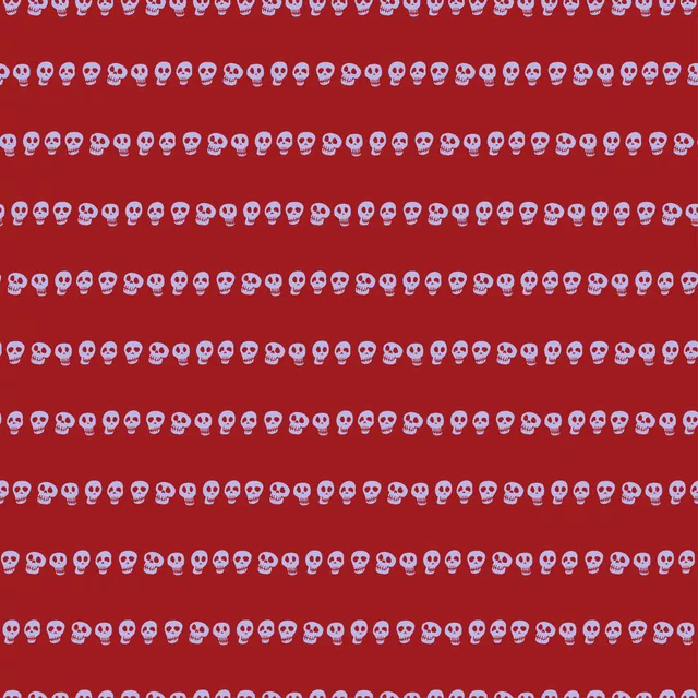 Sitzkissen Skull Stripe Red