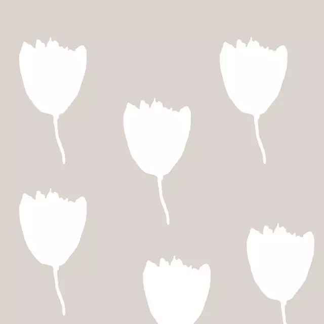 Kissen Tulpen Weiß