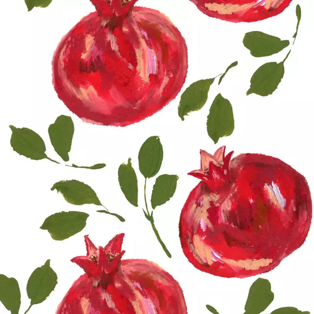 Bodenkissen Granatapfel & Grün