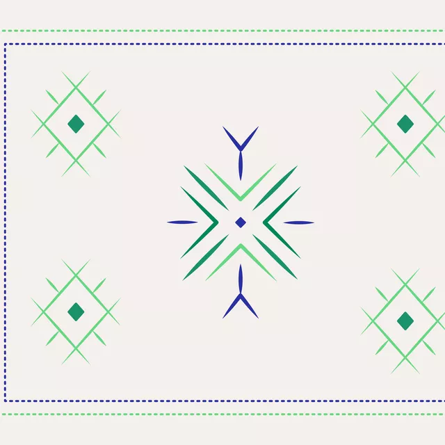 Cool Boho Star Ornaments green