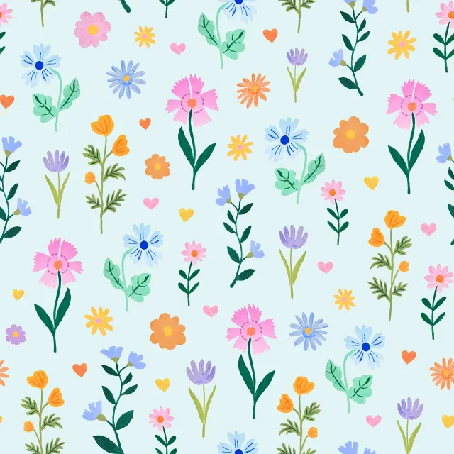 Kissen Floral Fantasy Pattern blue