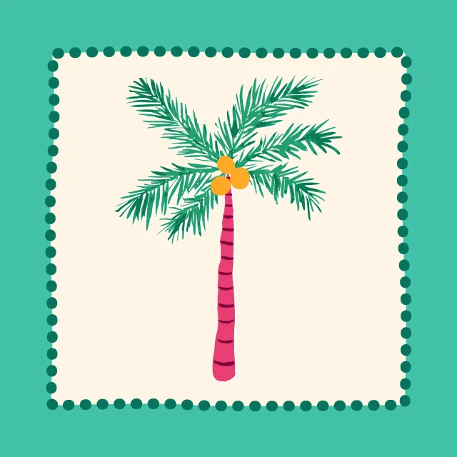 Kissen Coconut Palm turqoise