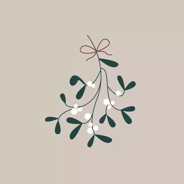 Servietten Christmas Mistletoe cream