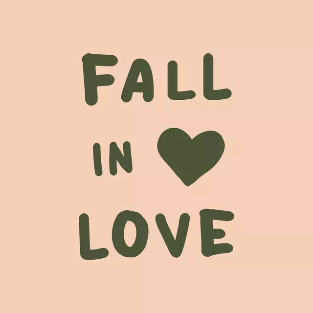Kissen Fall in Love pink