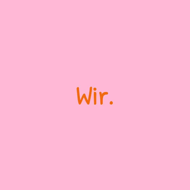Kissen Wir rosa