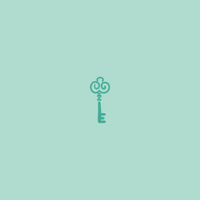 Kissen Key To My Heart mint green