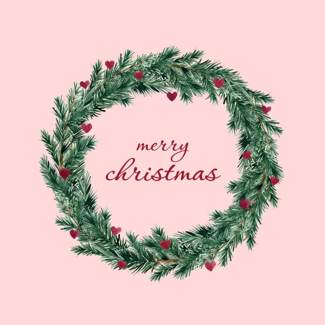 Geschirrtücher Merry Christmas Wreath