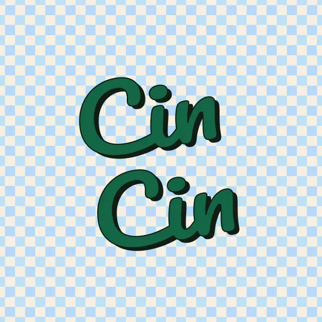 Kissen Cin Cin blau