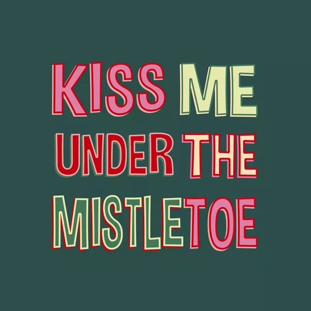 Kissen Kiss Me Under The Mistletoe