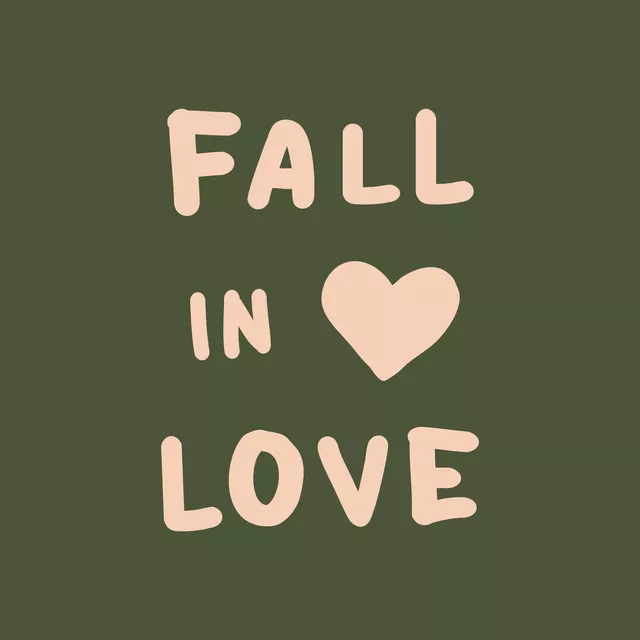 Kissen Fall in Love green