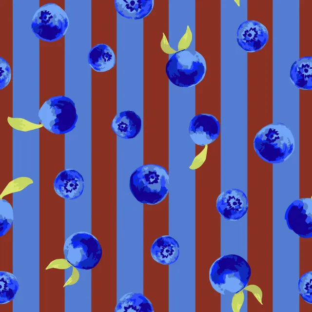 Tischläufer Fruity Blueberry Stripes