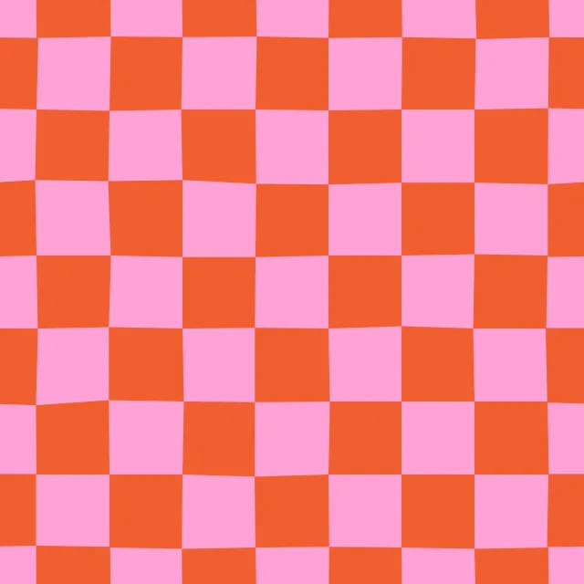 Kissen Chess Pattern orange pink