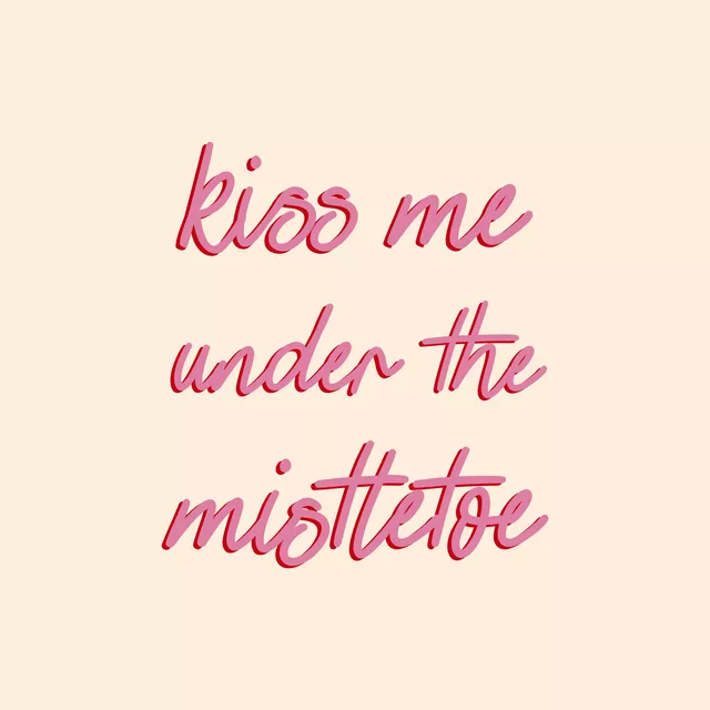 Kissen Kiss Me Under The Mistletoe
