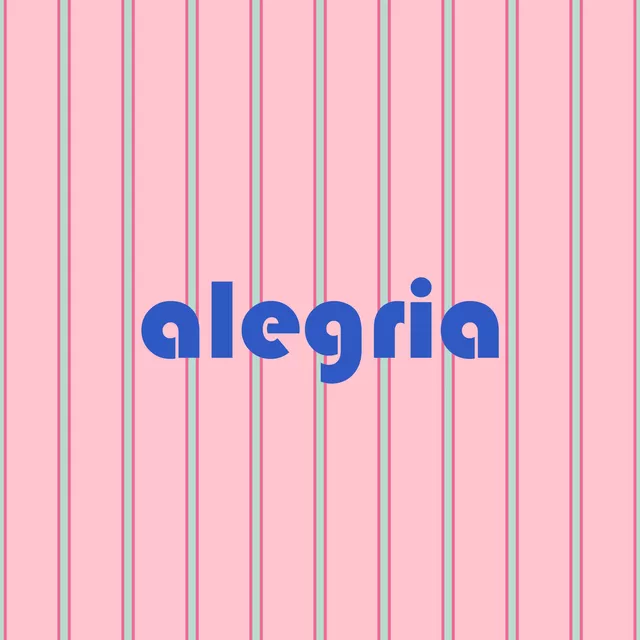Tischset Alegria Rayas rosa y turquesa