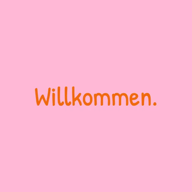 Willkommen pink