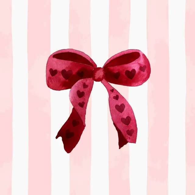 Tischset Festive Ribbon With Hearts