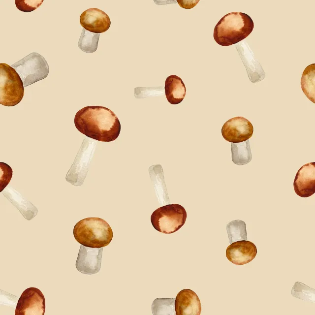 Kissen Earthtone Forest Mushrooms