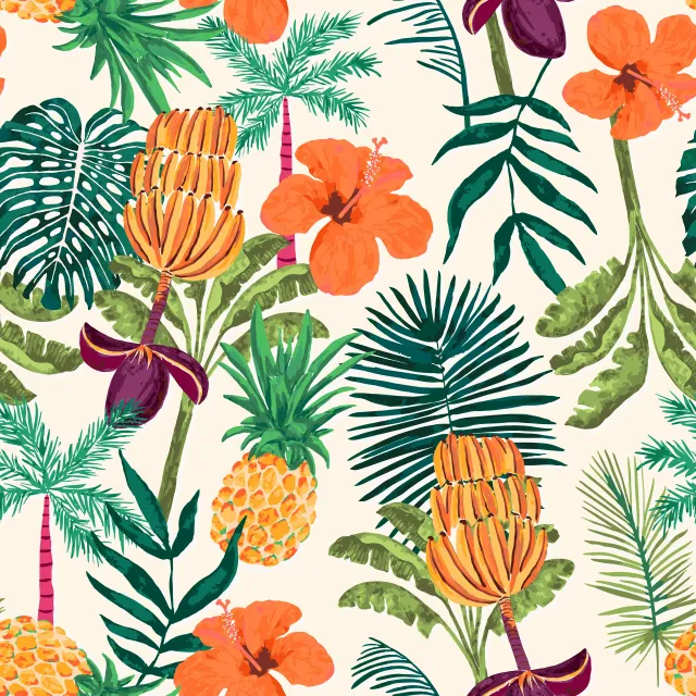 Sitzkissen Exotic Jungle Vibes beige