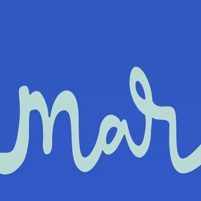 Bettwäsche Lettering Mar azul