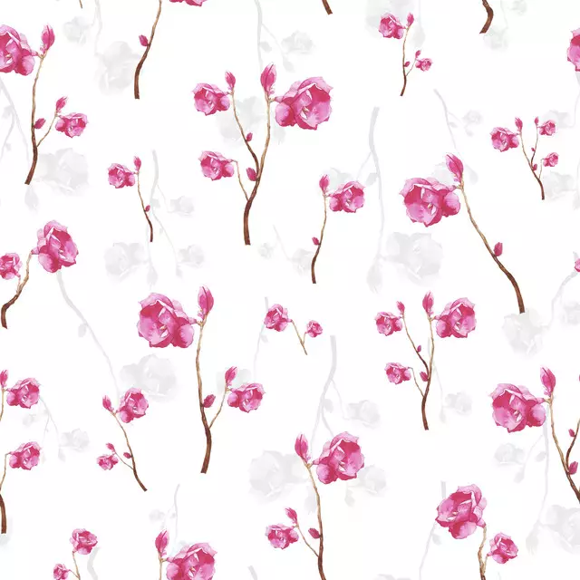 Rosenzweig mit pinken Blüten