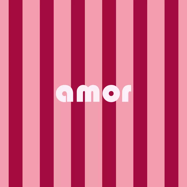 Kissen Amor Rayas berry pink