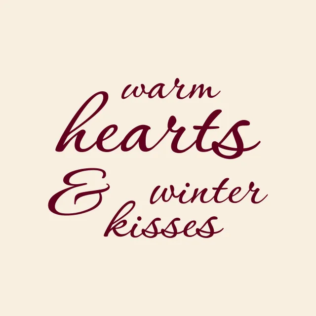 Kissen Warm Hearts & Winter Kisses
