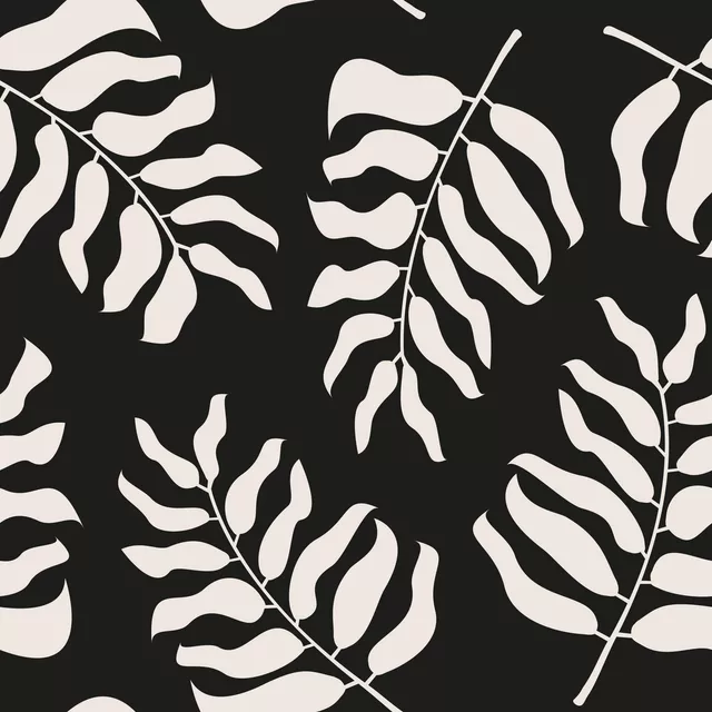 Tischdecke Boho Palm Leaves black