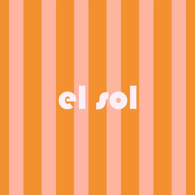 El Sol Rayas naranja