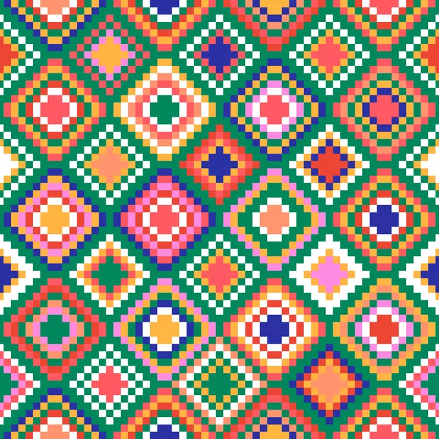 Cool Boho Mosaic green