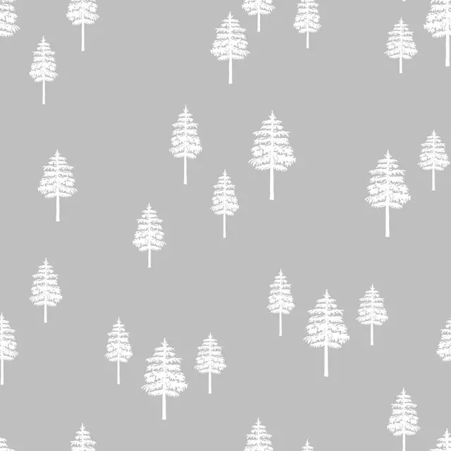 White Winter Forest grey